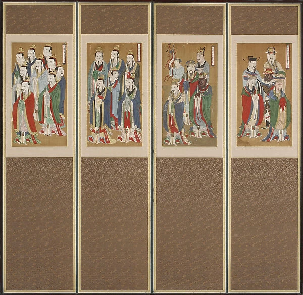 Processional Scene, Choson dynasty (colour on paper & silk)