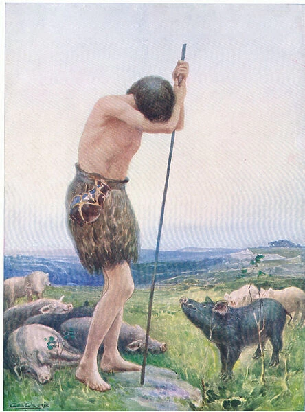 The Prodigal son, from The Bible Picture Book published by Thomas Nelson, c
