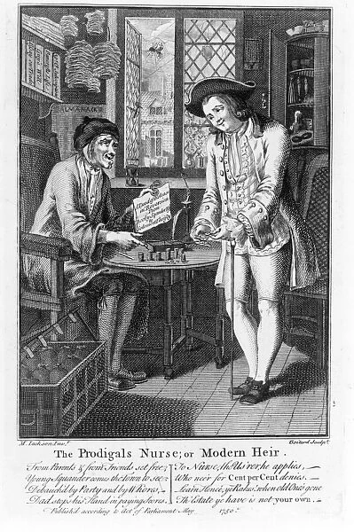 The Prodigals Nurse or Modern Heir, pub. 1750 (engraving)