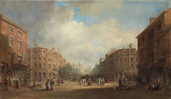 A Proposed Scheme for a New Street, Newcastle, 1831 (oil on canvas)