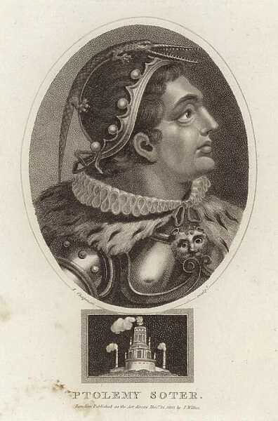 Ptolemy I Soter, Pharaoh of Egypt (engraving)