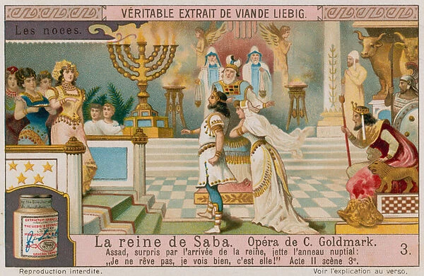 The Queen of Sheba interrupts Assad and Sulamiths wedding (chromolitho)