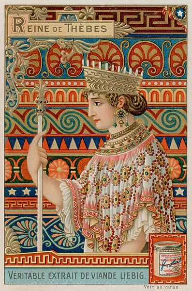 The Queen of Thebes (chromolitho)