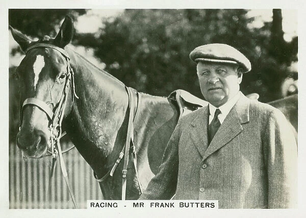 Racing, Mr Frank Butters (b / w photo)