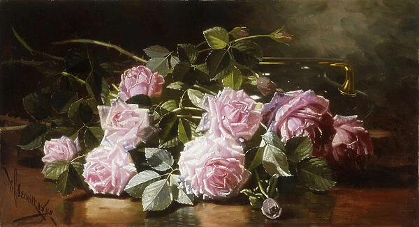 Rainwashed Roses, 1898 (oil on canvas)