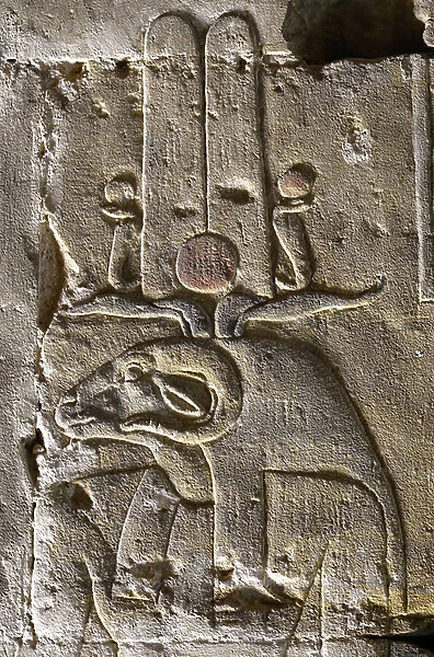 The ram representing the Pharaoh, temple of Horus, Edfu