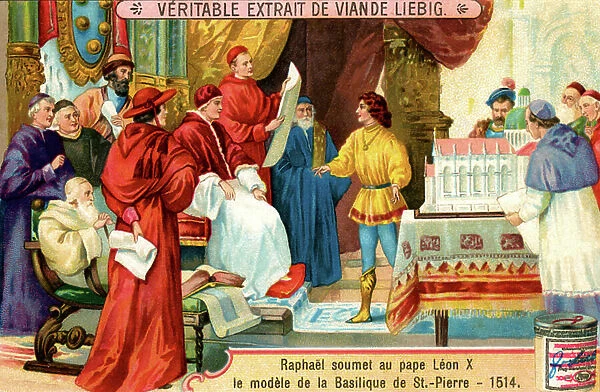 Raphael presenting model of St.Peter's Basilica