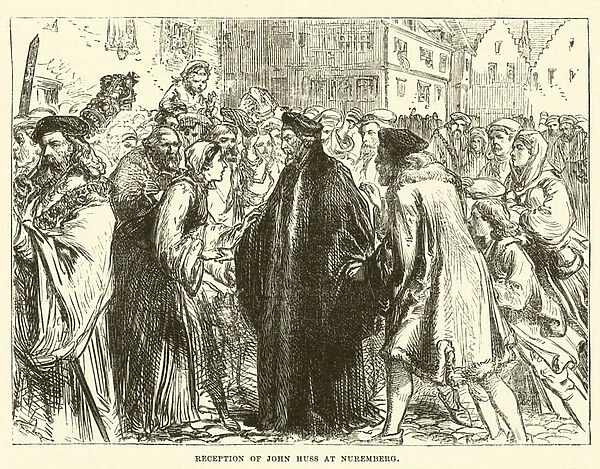 Reception of John Huss at Nuremberg (engraving)