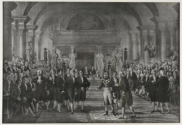Reception of Napoleon Bonaparte at the Institute, class of physics and mathematics