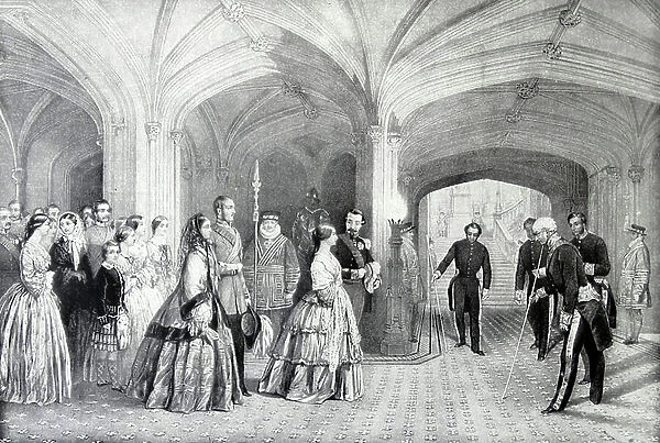 Reception at Windsor castle, 1855