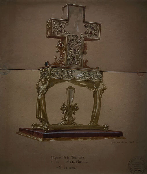 Reliquary of the True Cross and the Holy Nail, 1862 (drawing)