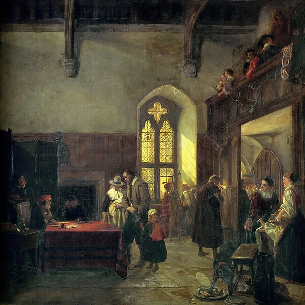 Rent Day at Haddon Hall (oil on canvas) (see also 23604)