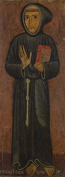 Representation of Saint Francis of Assisi (painting on wood)