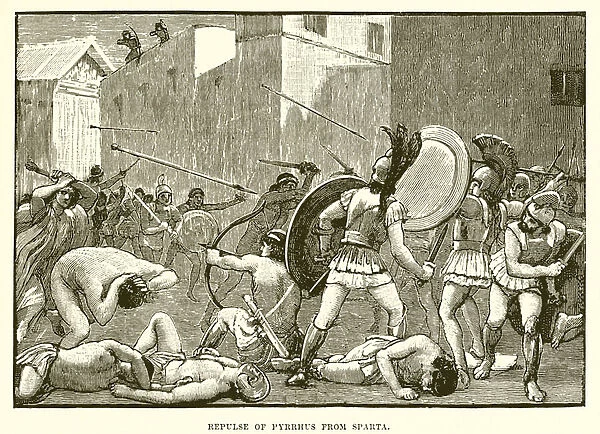Repulse of Pyrrhus from Sparta (engraving)