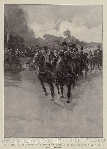The Review of the Honourable Artillery Company before the Queen at Windsor (litho)