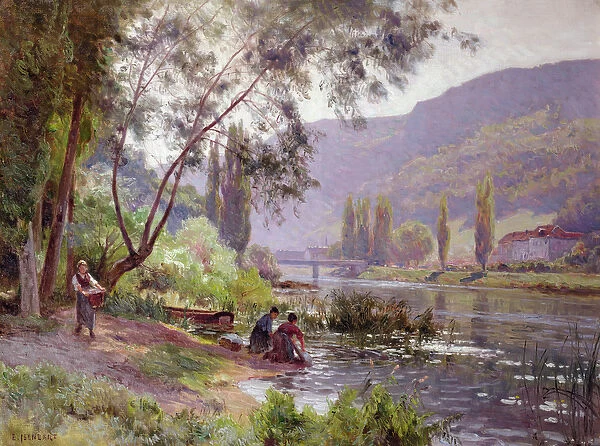 At the Rivers Edge (oil on canvas)