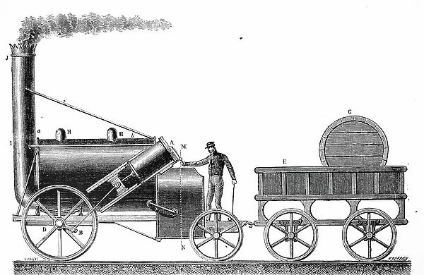 Robert Stephenson's locomotive 'Rocket'