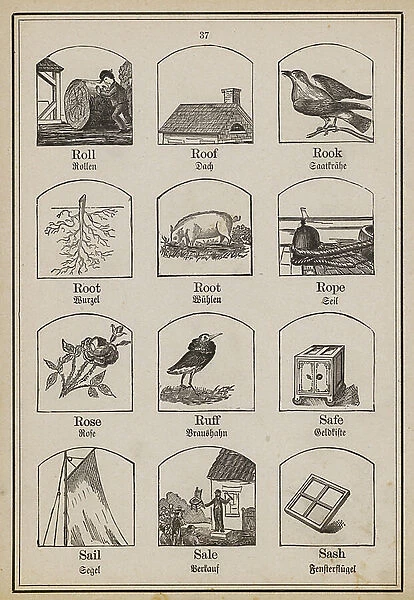 Roll, Roof, Rook, Root, Root, Rope, Rose, Ruff, Safe, Sail, Sale, Sash (engraving)