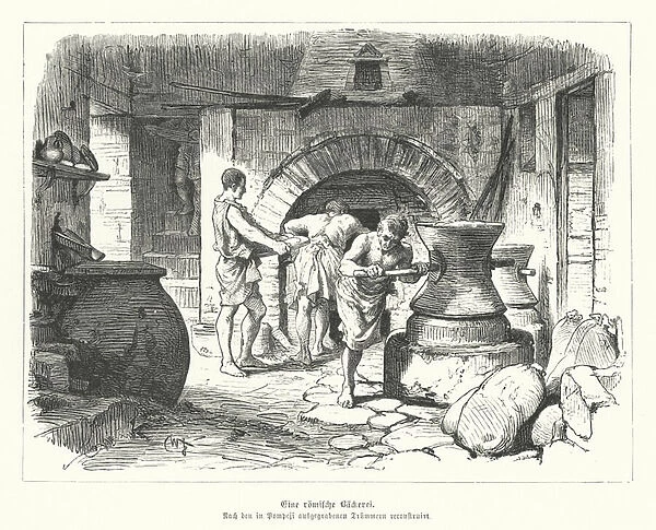 Roman bakery (engraving)