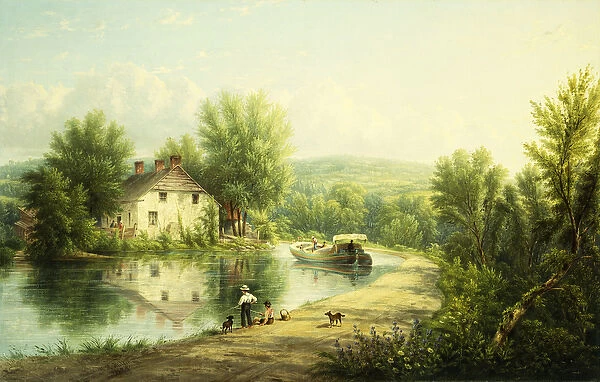 On the Rondout Canal, Rosendale, 1886-87 (oil on canvas)