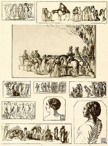 Round dances, head studies and groups of figures