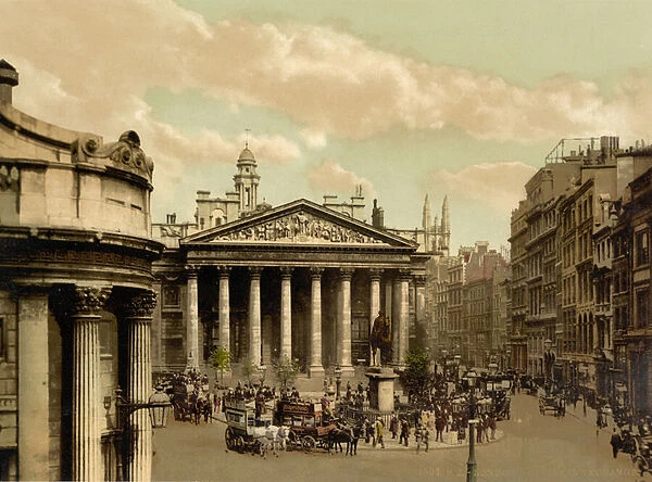Royal Exchange, London, , c. 1890-1900 (photochrom)