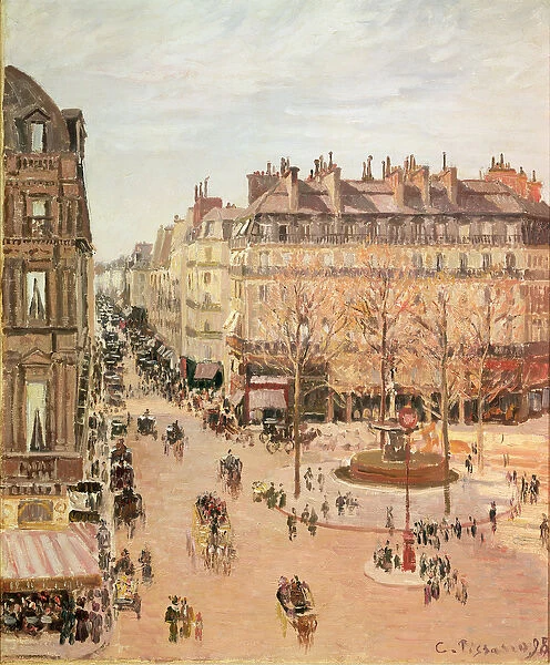 Painting Art  A0 A1 A2 A3 A4 Photo Poster Rue Saint Honore Morning Sun Effect