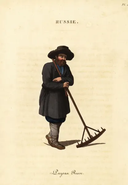 Russian Peasant, 18th Century Print (1823 Art Prints