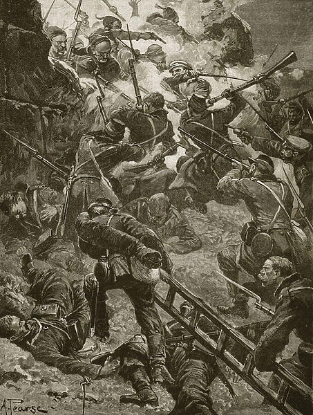 The Russians went up boldly, illustration from Battles of the Nineteenth Century