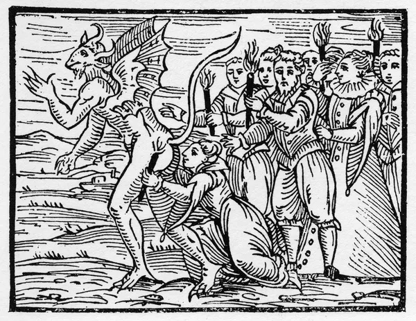 The Sabbath ritual kiss on the buttocks of the devil - 'Compendium Maleficarum'