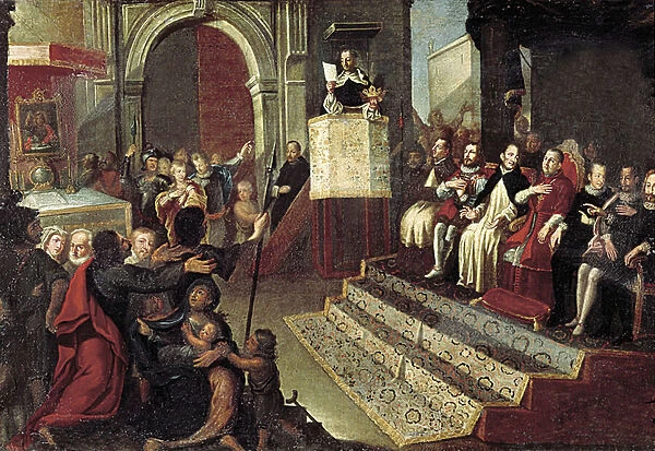 Saint Vincent Ferrer during the 1412 Compromise of Caspe, 18th century (painting)