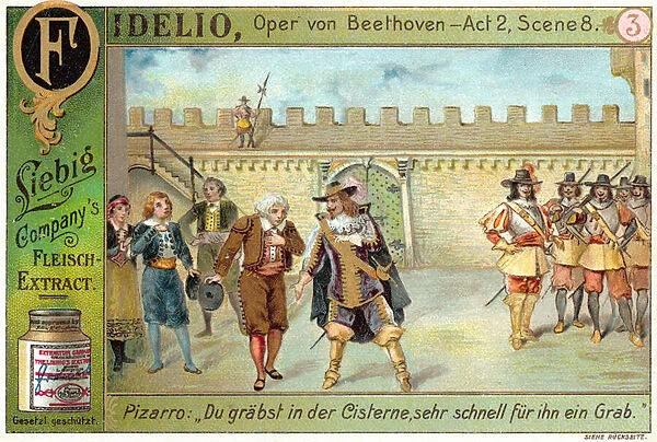 Scene from Beethovens opera Fidelio (chromolitho)