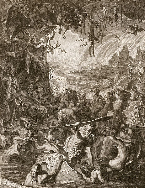 Scene of Hell, 1731 (engraving)