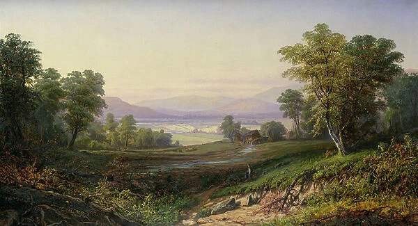 Scene near the Cherry Valley Mountains (oil on canvas)
