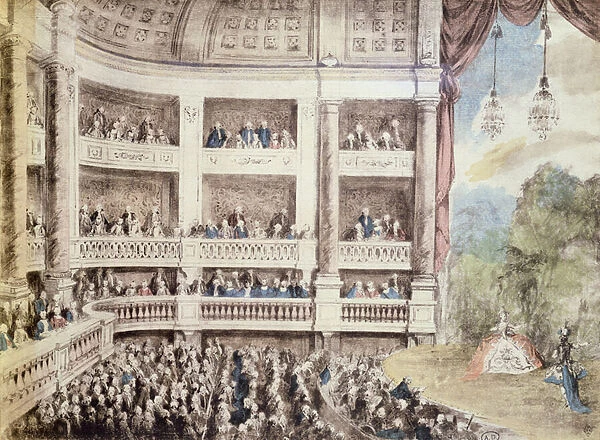 Scene at the Opera, c. 1760 (gouache on paper)
