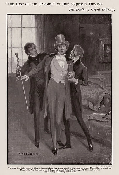 Scene from The Last of the Dandies at Her Majestys Theatre, London (litho)