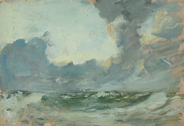 Seascape, Late 19th century - mid 20th century (oil on paper)