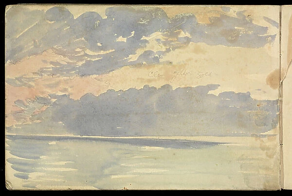 Seascape, sketchbook, 1901-04 (graphite, watercolour)