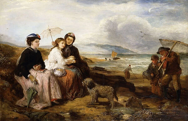At the Seaside, 1877 (oil on canvas)