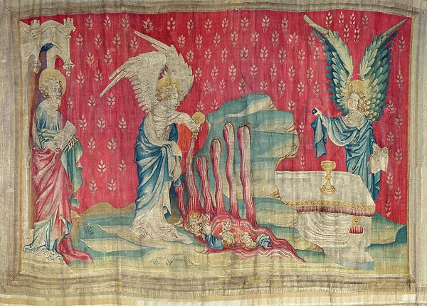 The Second and Third Vials Poured into the Sea and the Waters, no. 59 from The Apocalypse of Angers, 1373-87 (tapestry)