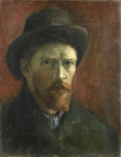 Self-Portrait with Felt Hat par Gogh, Vincent, van (1853-1890)