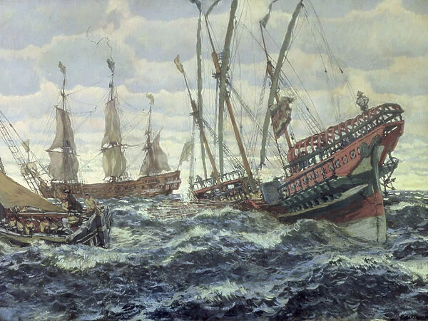 Ships in the Time of Peter I, 1911