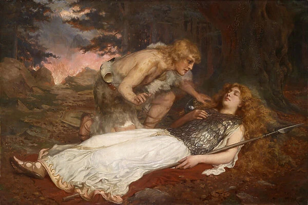 Siegfried (Sigurd) and Bruennhilde (Brunehild) par Butler, Charles Ernest (1864-1933)