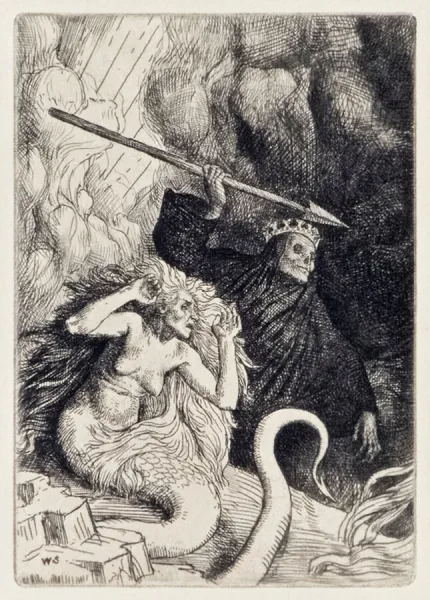 Sin and Death at the Gates of Hell from Paradise Lost