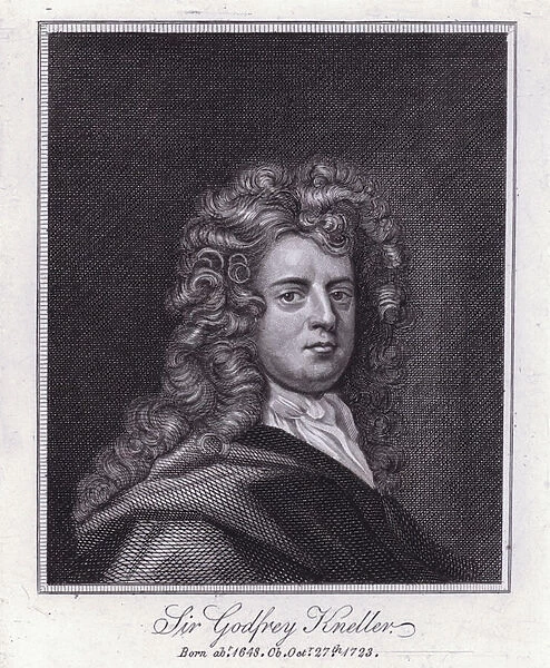Sir Godfrey Kneller, portait (engraving)