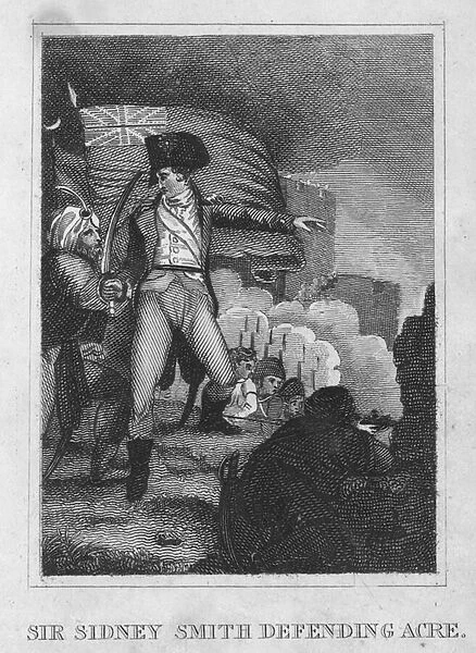 Sir Sidney Smith defending Acre (engraving)