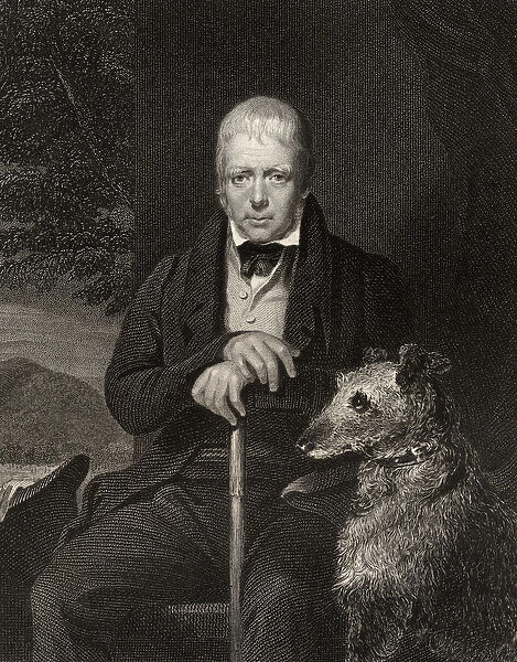 Sir Walter Scott, engraved by W. Holl, from The National Portrait Gallery, Volume I