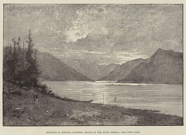 Sketches in British Columbia, Mouth of the River Skeena (engraving)