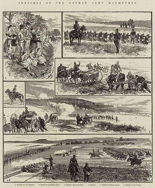 Sketches of the German Army Manoeuvres (engraving)