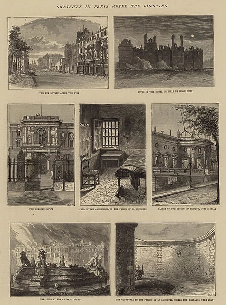 Sketches in Paris after the Fighting (engraving)